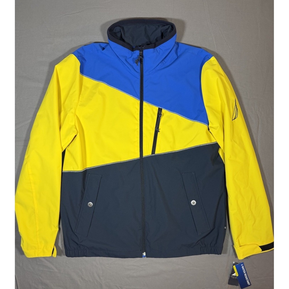 Nautica Water Repellent Jacket Color Blocking Size Medium Brand New With Tags